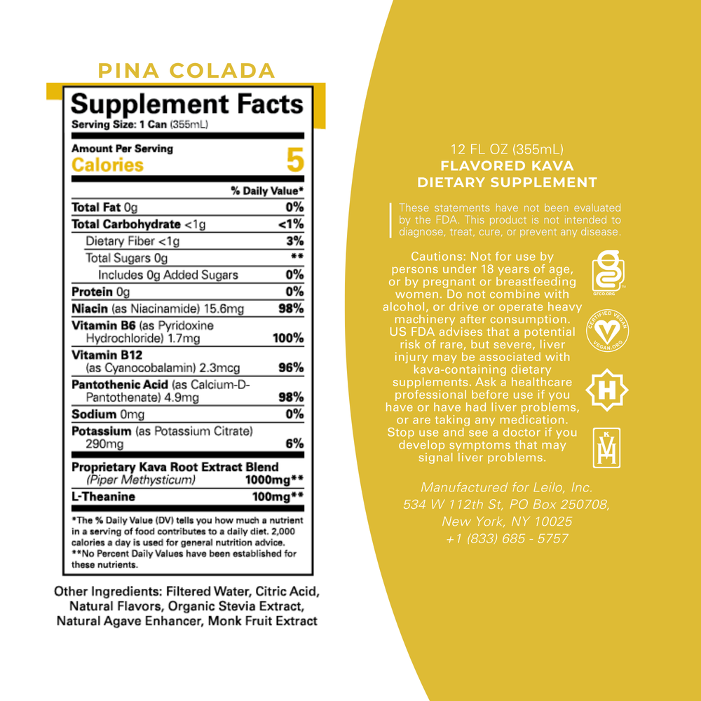 Pina Colada Kava Mocktail (12-Pack)