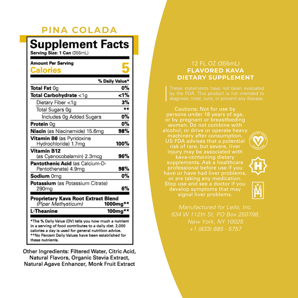 Pina Colada Kava Mocktail (12-Pack)