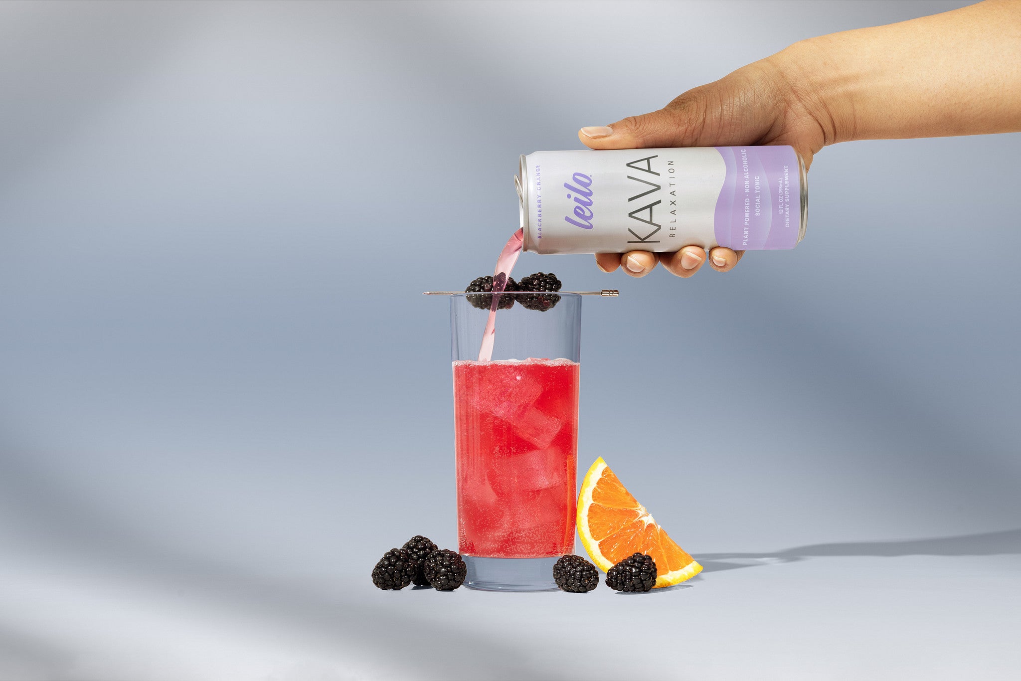 Leilo Blackberry Orange – Non-Alcoholic Kava Drink (12-Pack)